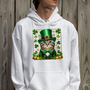 St Patricks Day Cat Shamrock For Men Women Celebration Cool Hoodie 2 4