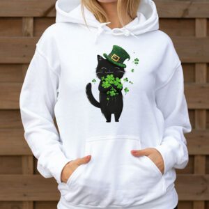 St Patricks Day Cat Shamrock For Men Women Celebration Cool Hoodie 3 1