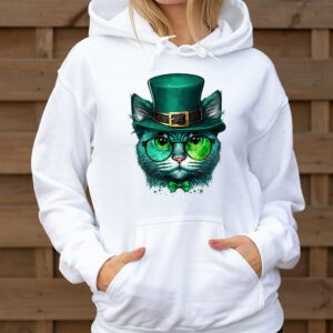 St Patricks Day Cat Shamrock For Men Women Celebration Cool Hoodie 3 2