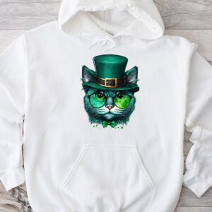 St Patricks Day Cat Shamrock For Men Women Celebration Cool Hoodie