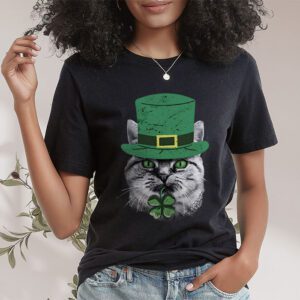 St Patricks Day Cat Shamrock For Men Women Celebration Cool T Shirt 1 2