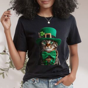 St Patricks Day Cat Shamrock For Men Women Celebration Cool T Shirt 1