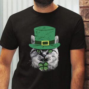 St Patricks Day Cat Shamrock For Men Women Celebration Cool T Shirt 2 2