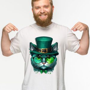 St Patricks Day Cat Shamrock For Men Women Celebration Cool T Shirt 2 3