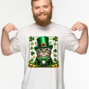 St Patricks Day Cat Shamrock For Men Women Celebration Cool T Shirt 2 4