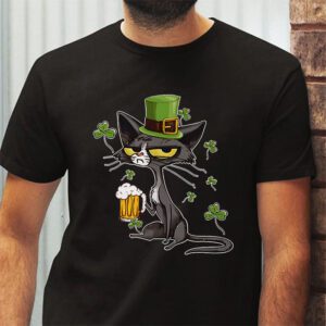 St Patricks Day Cat Shamrock For Men Women Celebration Cool T Shirt 2 5