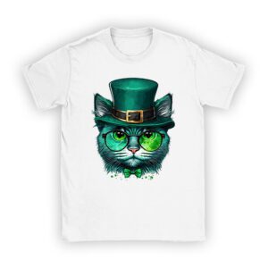 St Patricks Day Cat Shamrock For Men Women Celebration Cool T-Shirt