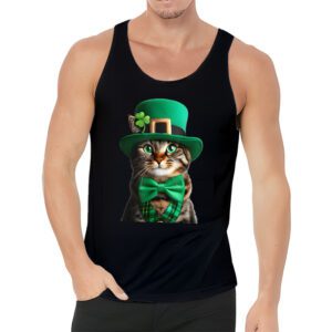 St Patricks Day Cat Shamrock For Men Women Celebration Cool Tank Top 3