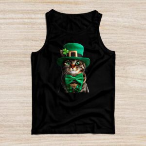 St Patricks Day Cat Shamrock For Men Women Celebration Cool Tank Top