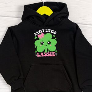 St Patricks Day Shirt Sassy Little Lassie Kids Toddler Girl Hoodie 1 5