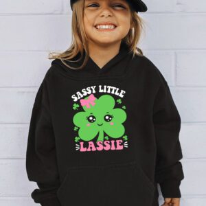 St Patricks Day Shirt Sassy Little Lassie Kids Toddler Girl Hoodie 2 5