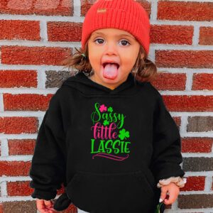 St Patricks Day Shirt Sassy Little Lassie Kids Toddler Girl Hoodie 3 1