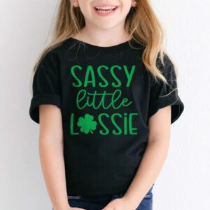 St Patricks Day Shirt Sassy Little Lassie Kids Toddler Girl T Shirt 1 2