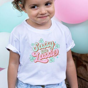 St Patricks Day Shirt Sassy Little Lassie Kids Toddler Girl T Shirt 1