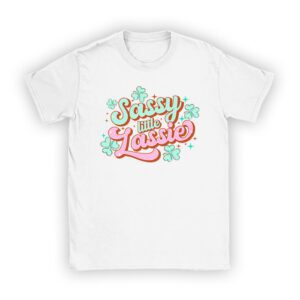 St Patricks Day Shirt Sassy Little Lassie Kids Toddler Girl T-Shirt