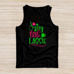 St Patricks Day Shirt Sassy Little Lassie Kids Toddler Girl Tank Top