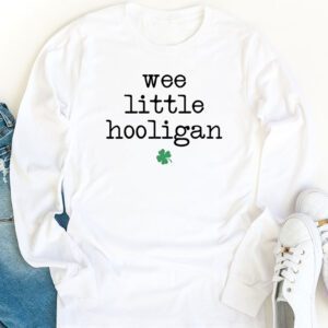 St Patricks Day Shirt Wee Little Hooligan Teen Boy Toddler Longsleeve Tee 1