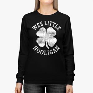 St Patricks Day Shirt Wee Little Hooligan Teen Boy Toddler Longsleeve Tee 2 4