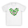 St. Patricks Day Shamrock Irish Leopard Print Women Girls T-Shirt