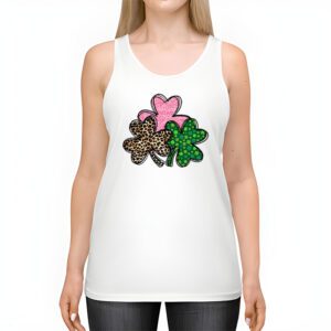 St. Patricks Day Shamrock Irish Leopard Print Women Girls Tank Top 2 4