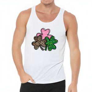 St. Patricks Day Shamrock Irish Leopard Print Women Girls Tank Top 3 4