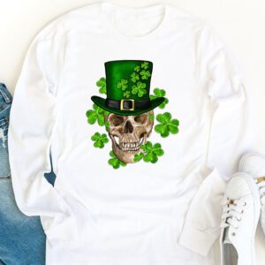 Sugar Skull Saint Patricks Day of Dead Longsleeve Tee 1 3