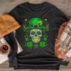 Sugar Skull Saint Patricks Day of Dead Longsleeve Tee