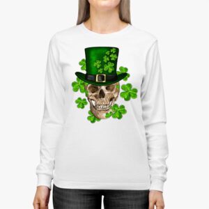 Sugar Skull Saint Patricks Day of Dead Longsleeve Tee 2 3