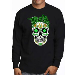 Sugar Skull Saint Patricks Day of Dead Longsleeve Tee 3 2