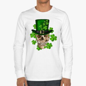 Sugar Skull Saint Patricks Day of Dead Longsleeve Tee 3 3