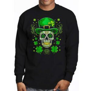 Sugar Skull Saint Patricks Day of Dead Longsleeve Tee 3