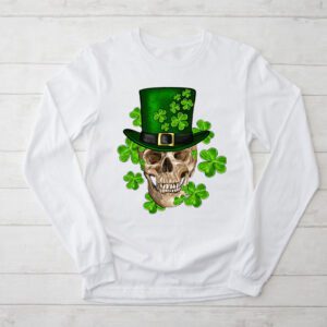 Sugar Skull Saint Patricks Day of Dead Longsleeve Tee