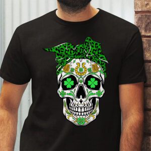 Sugar Skull Saint Patricks Day of Dead T Shirt 2 2