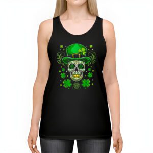 Sugar Skull Saint Patricks Day of Dead Tank Top 2