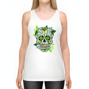 Sugar Skull Saint Patricks Day of Dead Tank Top 2 4