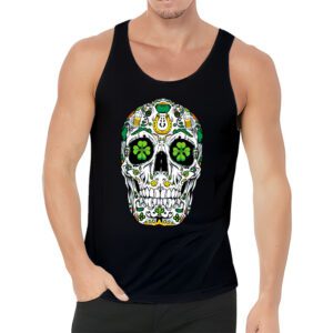 Sugar Skull Saint Patricks Day of Dead Tank Top 3 1