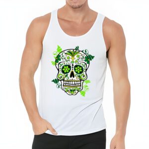 Sugar Skull Saint Patricks Day of Dead Tank Top 3 4