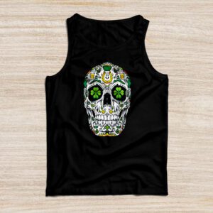 Sugar Skull Saint Patricks Day of Dead Tank Top