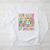 Teacher Kids Retro Groovy 100 Days Happy 100th Day Of School Longsleeve Tee