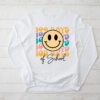 Teacher Kids Retro Groovy 100 Days Happy 100th Day Of School Longsleeve Tee