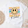 Teacher Kids Retro Groovy 100 Days Happy 100th Day Of School T-Shirt