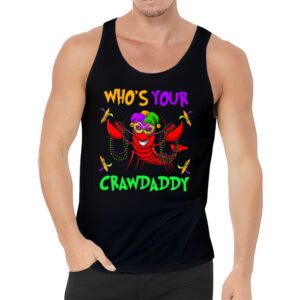 Whos Your Crawdaddy Crawfish Jester Beads Funny Mardi Gras Tank Top 3 4