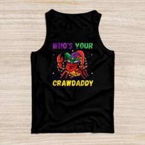 Whos Your Crawdaddy Crawfish Jester Beads Funny Mardi Gras Tank Top