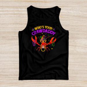 Whos Your Crawdaddy Crawfish Jester Beads Funny Mardi Gras Tank Top