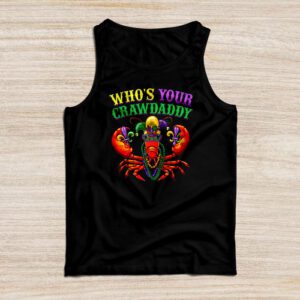 Whos Your Crawdaddy Crawfish Jester Beads Funny Mardi Gras Tank Top