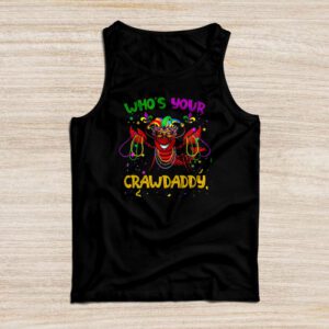 Whos Your Crawdaddy Crawfish Jester Beads Funny Mardi Gras Tank Top