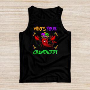 Whos Your Crawdaddy Crawfish Jester Beads Funny Mardi Gras Tank Top