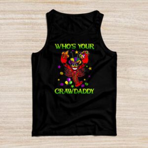 Whos Your Crawdaddy Crawfish Jester Beads Funny Mardi Gras Tank Top