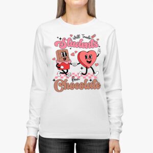Will Trade Students For Chocolate Teacher Valentines Women Longsleeve Tee 2 4