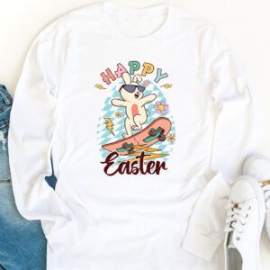 Bunny Pastel Spring Hunt Eggs Rabbit Happy Easter Day Outfit Longsleeve Tee 1 3